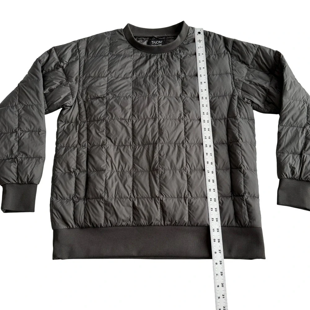 Taion Mountain Wear Pullover Crew Quilted Puffer Inner Jacket Charcoal Gray US M